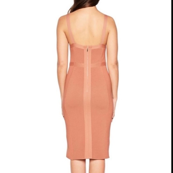 Bardot Katy Knit Dress Chestnut Tan Medium 8 - Picture 2 of 10